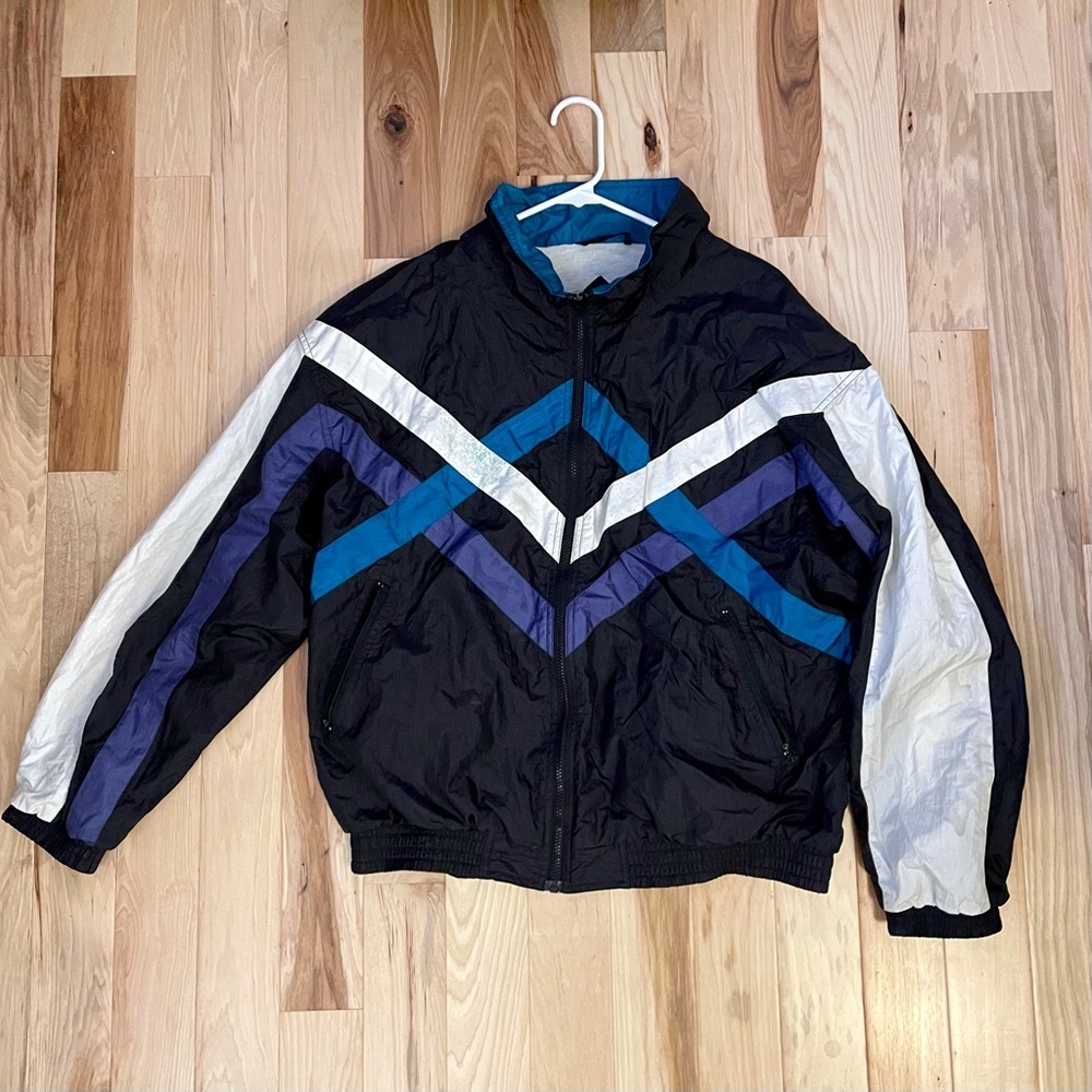 VTG 90s Mens Geometric Tracksuit / Windbreaker XL